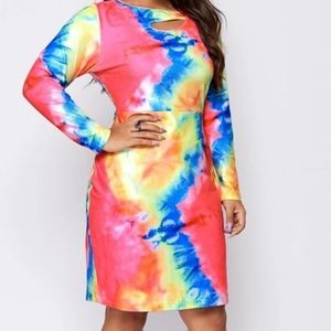 SHEIN Tie dye fitted dress size 3XL